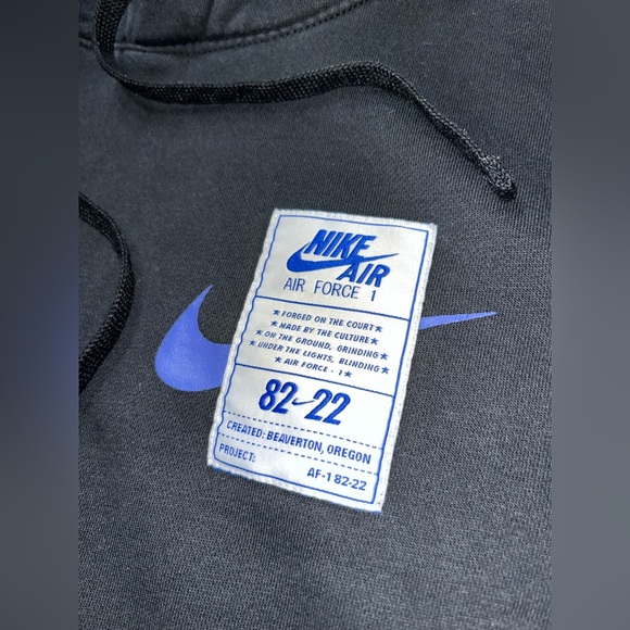 Nike Sportswear Air Force 1 Pullover Hoodie Black Men’s Medium - Picture 3 of 7